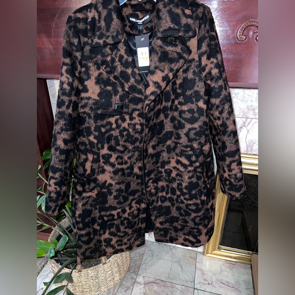 Karl Lagerfeld Leopard Print Coat - Gem